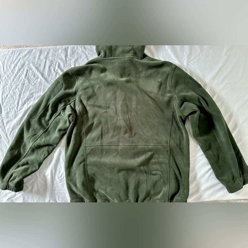 Baerskin Tactical Fleece Hoodie Jacket Men’s Large Green Full Zip Pockets - Picture 2 of 9